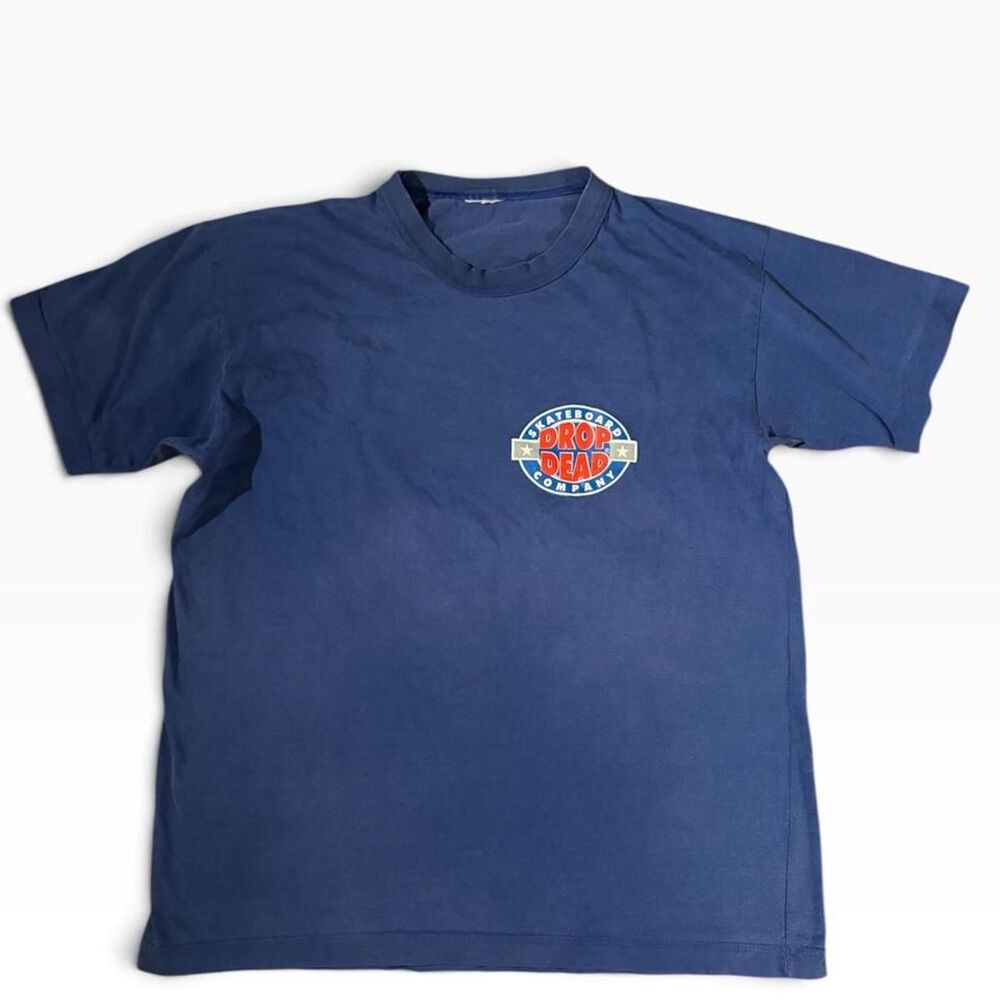 Dropdead Men's Navy and Blue T-shirt